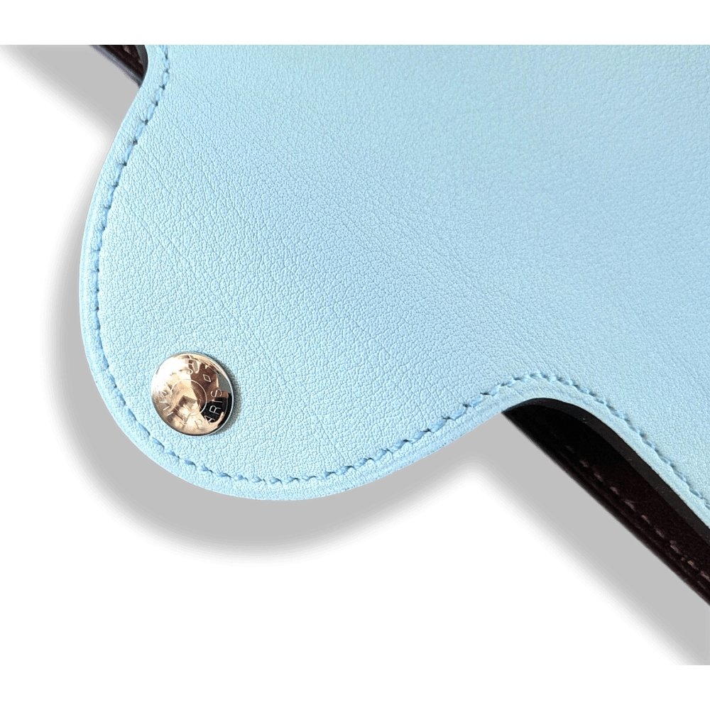 Hermes Bleu Zephir/Bordeaux Swift Calfskin ULYSSE GM NoteBook Cover, NWTIB!