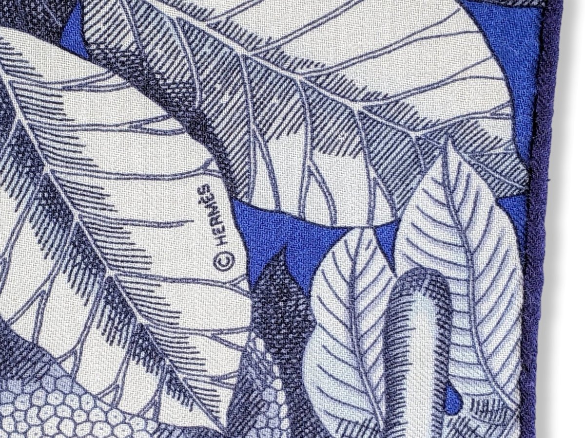 Hermes Bleu/Jaune/Orange TOUS LES BATEAUX DU MONDE by Aline Honore Cashmere Shawl 140, Superb!