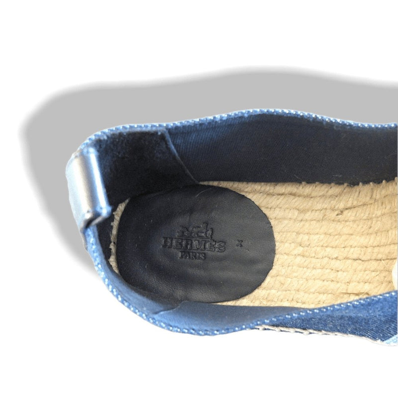 Hermes Blue Jeans Eusebio Espadrilles Sneakers Men Shoes, New! - poupishop