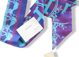 Hermes Blue Purple Limited Edition Twilly 24 Faubourg Seconde Ginza 5 - 4 - 1 Twilly, NIB! - poupishop