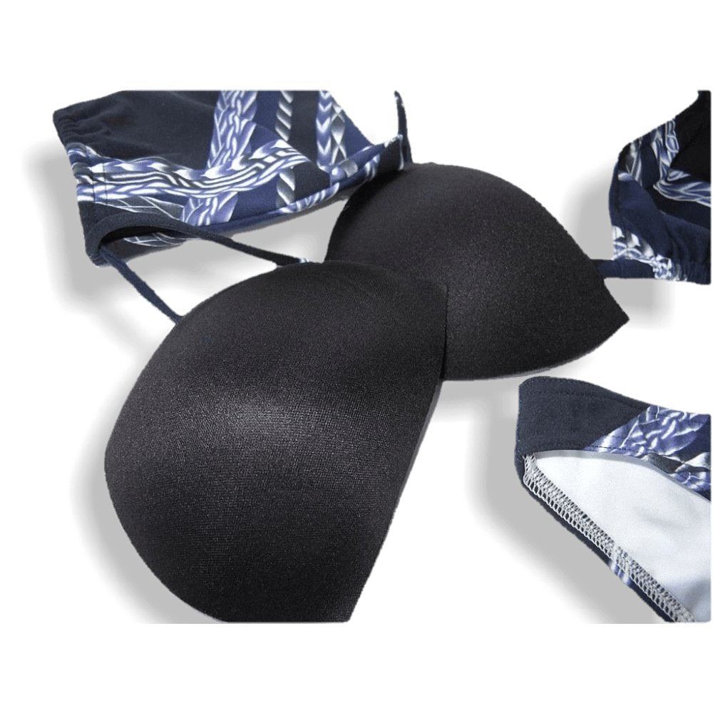 Hermes Blue Robe du Soir Maio Bikini Swimsuit 2pc Sz42, NWT! - poupishop