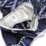 Hermes Blue Robe du Soir Maio Swimsuit 1pc Sz36, BNEWT in Pochette BAIN! - poupishop