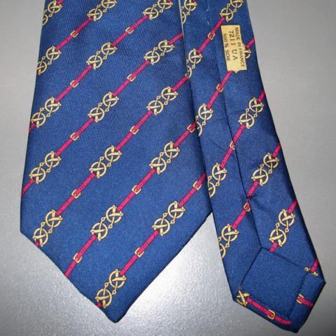 Hermes Blue Silk Tie Mors Nr 7211 UA - poupishop