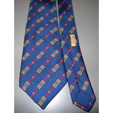 Hermes Blue Silk Tie Mors Nr 7211 UA - poupishop