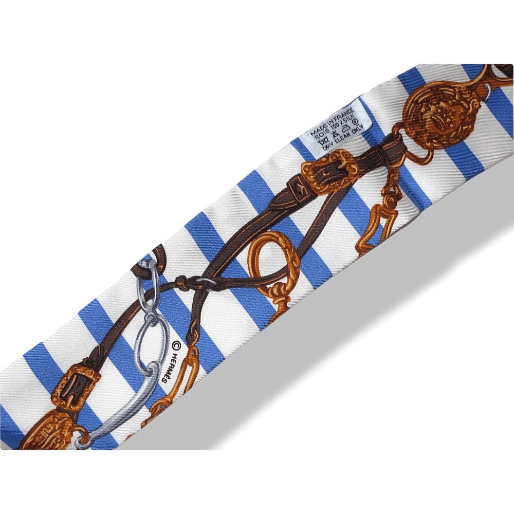 Hermes Blue White Brides de Gala Bayadere by Hugo Grygkar Twilly, New! - poupishop