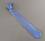 Hermes Blue/Orange HORSESHOE HORSE TWILLBI Twill Silk Tie 8cm, New! - poupishop