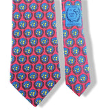 Hermes Blue/Red Special Issue EN L'HONNEUR DES NATIONS UNIES Twill Silk Tie 9 cm 7579 SA - poupishop