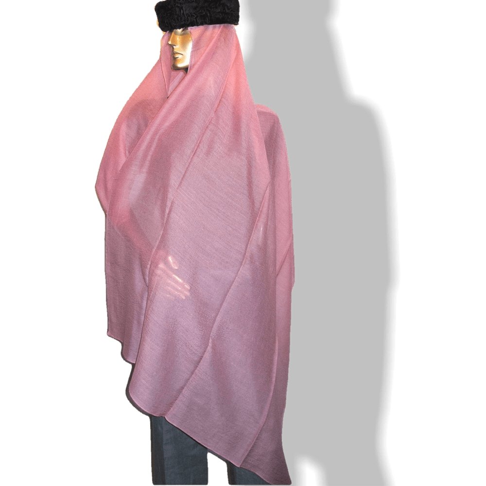 Hermes Bois de Rose Pink Plume Allumette Handwoven in Nepal 75% Cashmere Stole GM, NIB! - poupishop