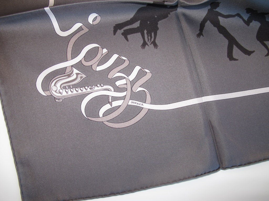 Hermes 2003 cw02 Grey/Black Boogie Woogie Twill 90, New! - poupishop