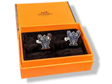 Hermes Boutons de Manchettes HELLO MR FARRIER Cufflinks, BNIB! - poupishop