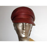 Hermes Brown Veau Leather Frida Cap Hat Sz56, New! - poupishop