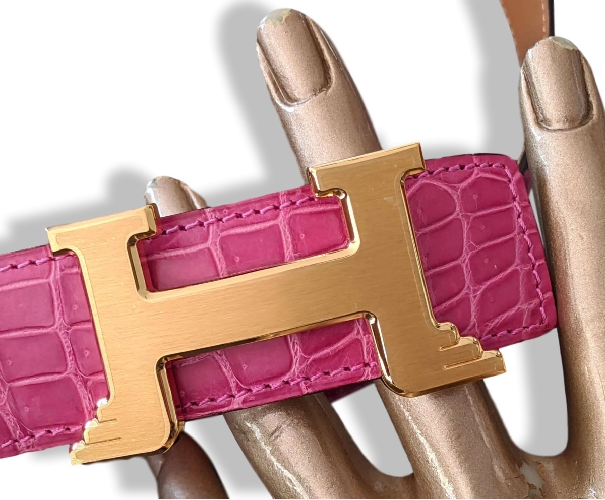 Hermes Brushed Gold H PEGASE Buckle 32mm, New in white box! - poupishop