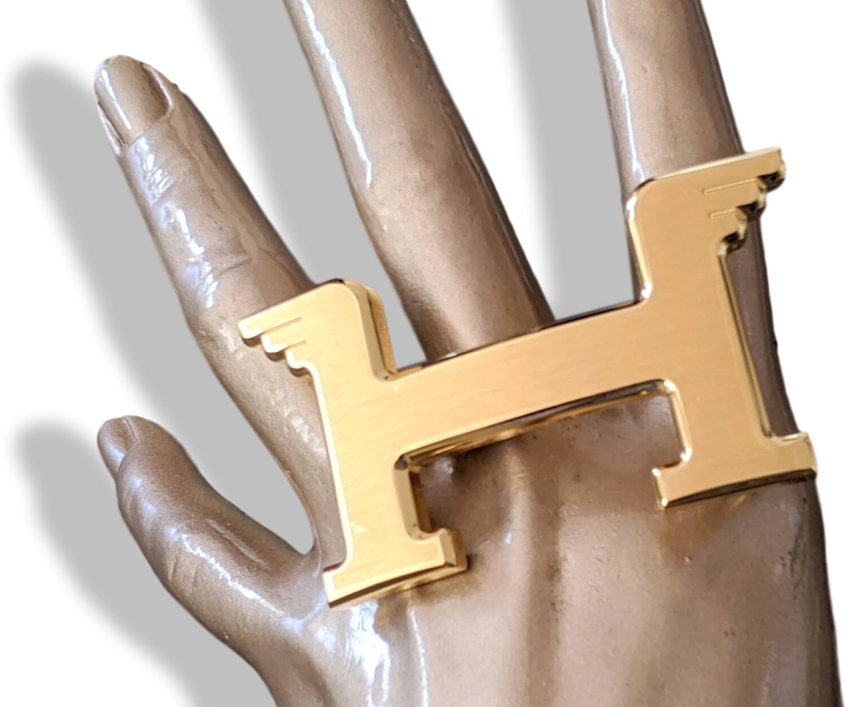 Hermes Brushed Gold H PEGASE Buckle 32mm, New in white box! - poupishop