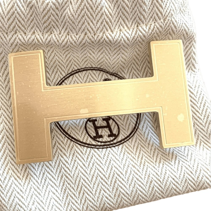 Hermes Brushed Permabrass QUIZZ Buckle H 32mm, New with Pochette and White Box! - poupishop