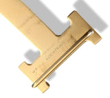 Hermes Brushed Plated Yellow Gold Satined Buckle H 32mm, Used! - poupishop