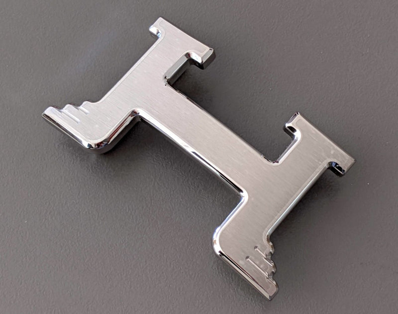 Hermes Brushed Silver Ag H PEGASE Buckle 32 mm, New in white box! - poupishop