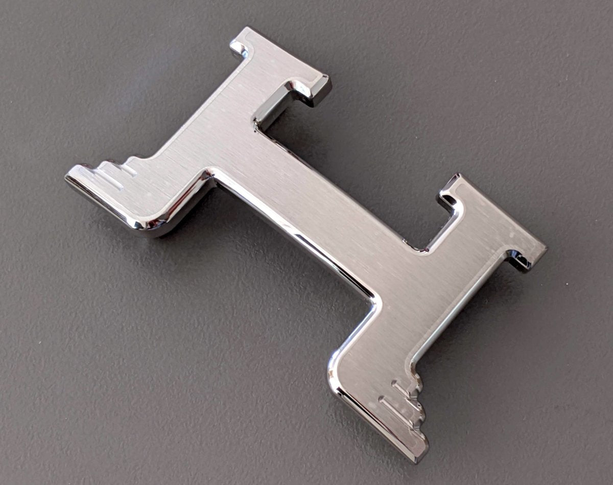 Hermes Brushed Silver Ag H PEGASE Buckle 32mm, New in white box! - poupishop