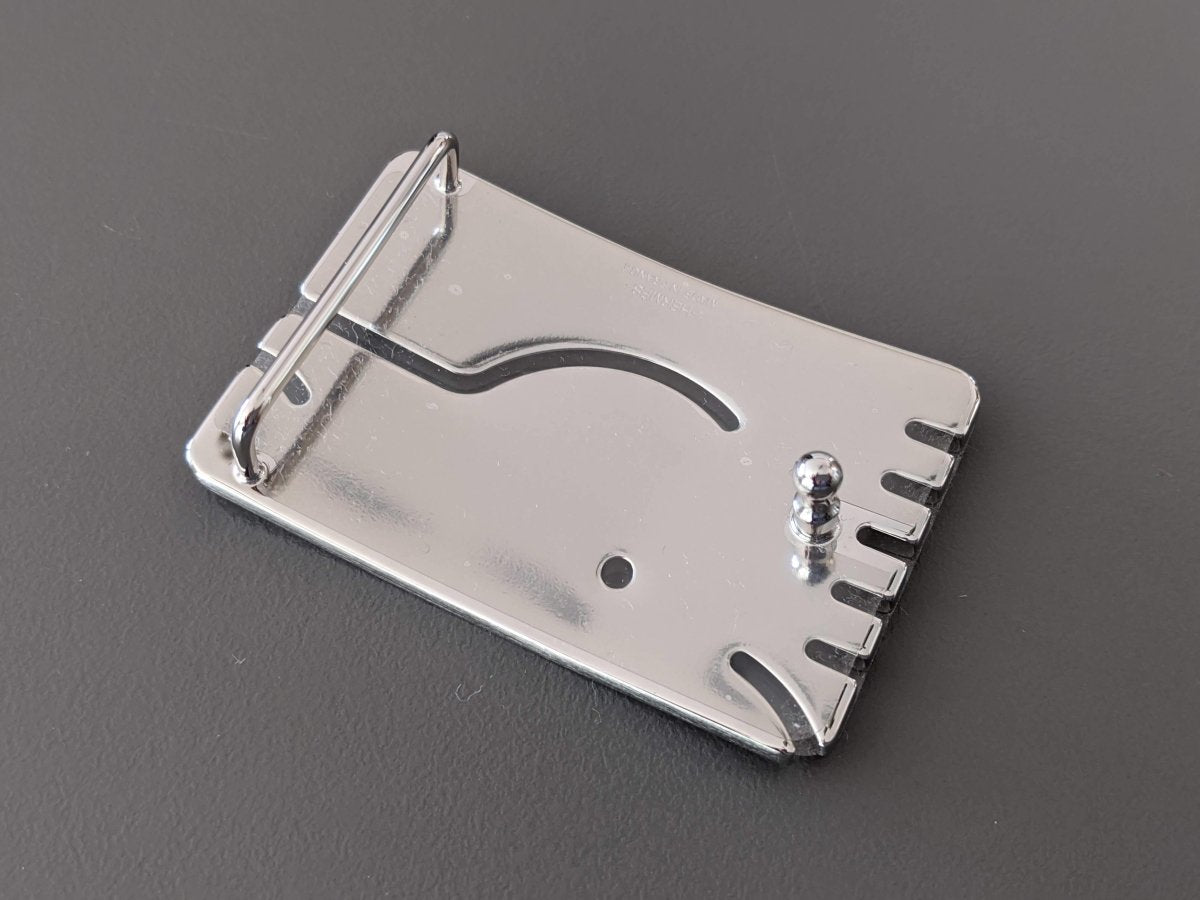 Hermes Brushed Silver Horse Head HOMME A CHEVAL Buckle 32mm Rare, New in Pochette! - poupishop
