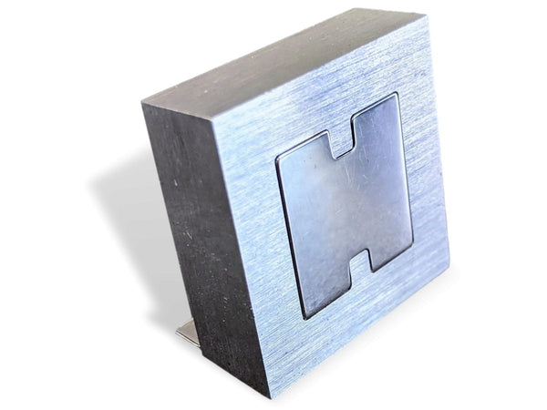 Hermes Brushed Steel / Acier Borssé MENU HOLDER - PORTE MENU H - poupishop