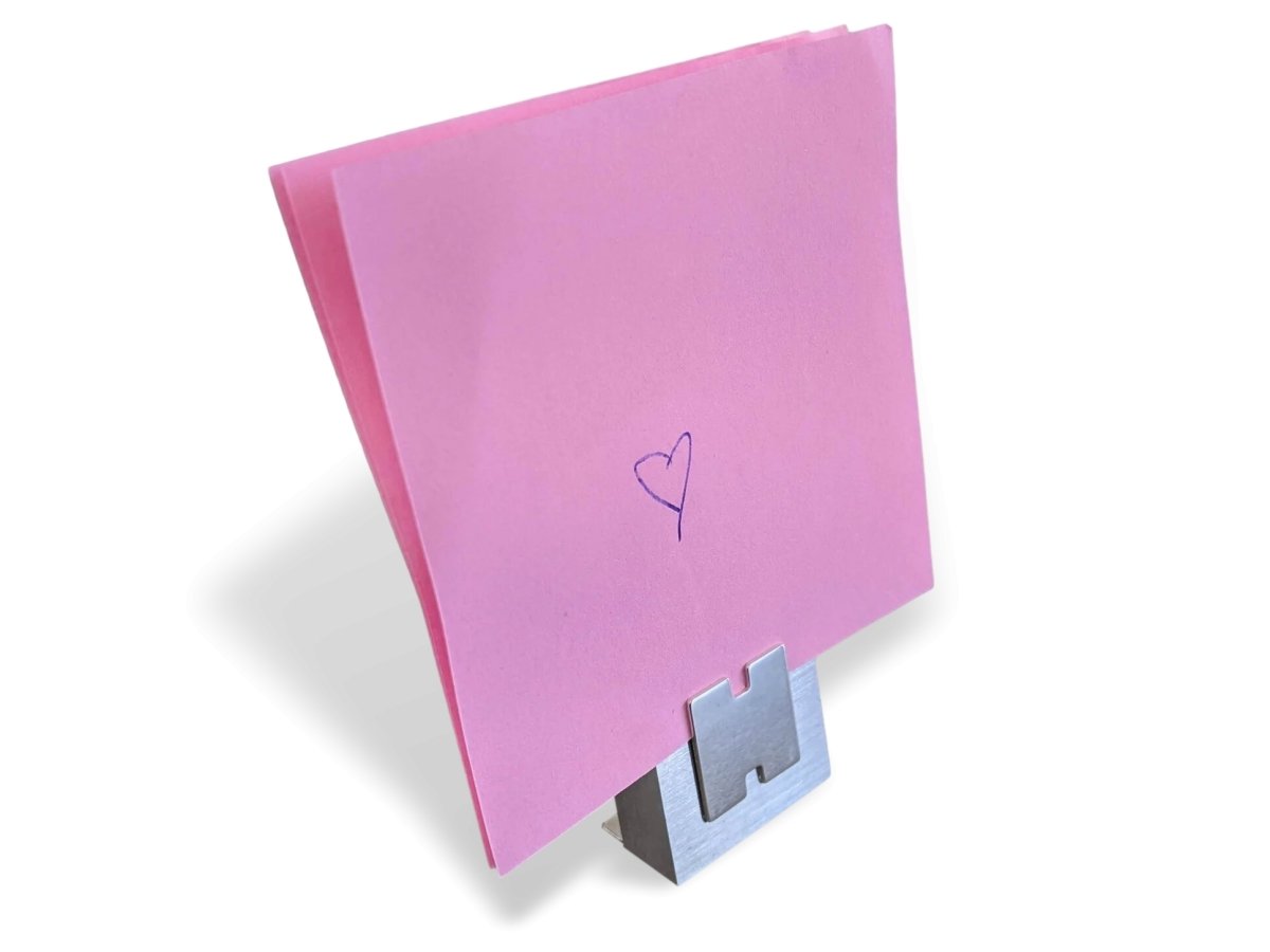 Hermes Brushed Steel / Acier Borssé MENU HOLDER - PORTE MENU H - poupishop