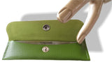 Hermes Buffalo Horn Comb in Green Chevre Suede Case, New! - poupishop