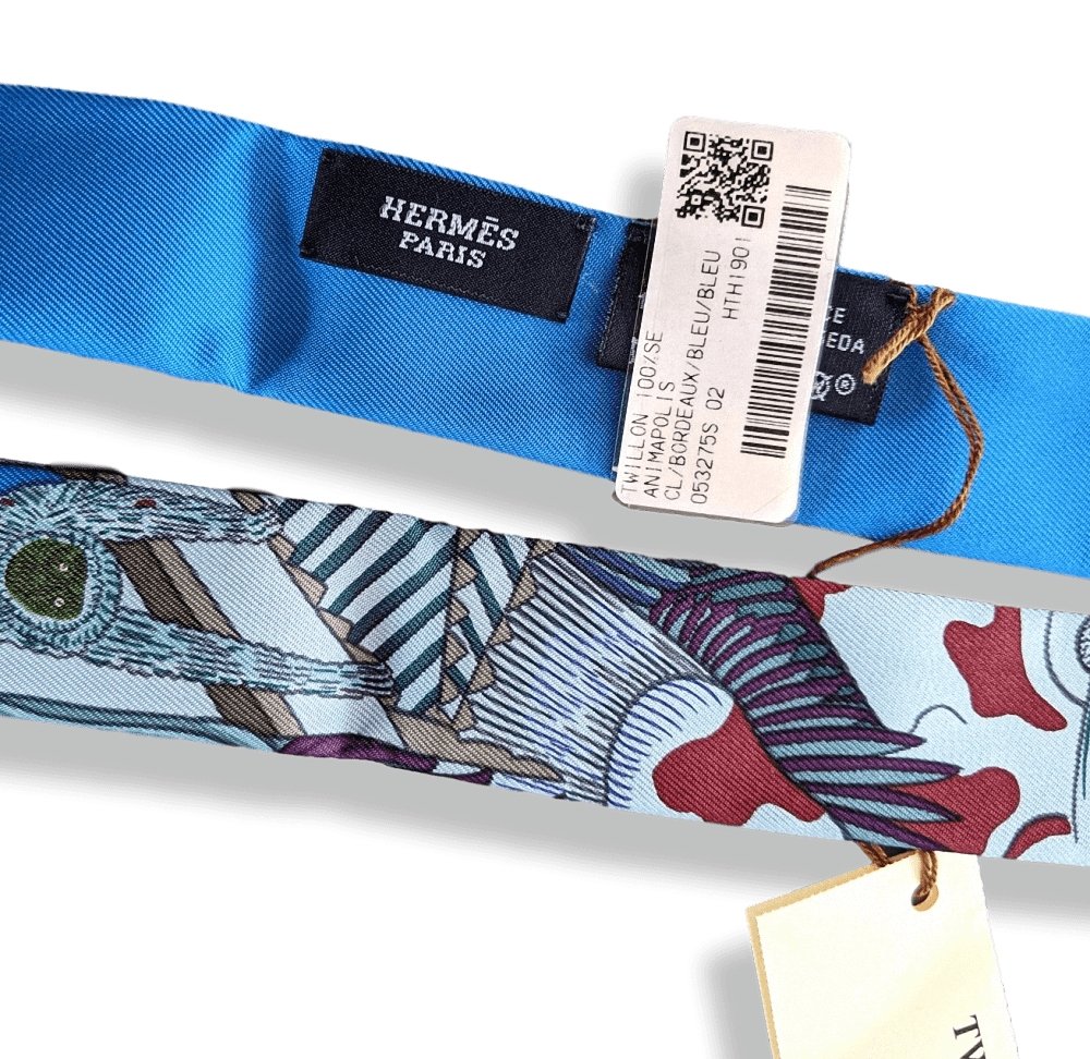 Hermes Burgundy Blue ANIMAPOLIS by Jan Bajtlik Twillon, BNWTIB! - poupishop