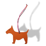 Hermes Burgundy Orange Dog Fox Terrier Petit H Bag Charm GM, NIB! - poupishop