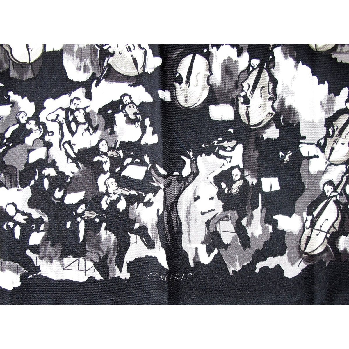 Hermes Concerto by JL Clerc Blanc Matte Overlay Twill Gavroche