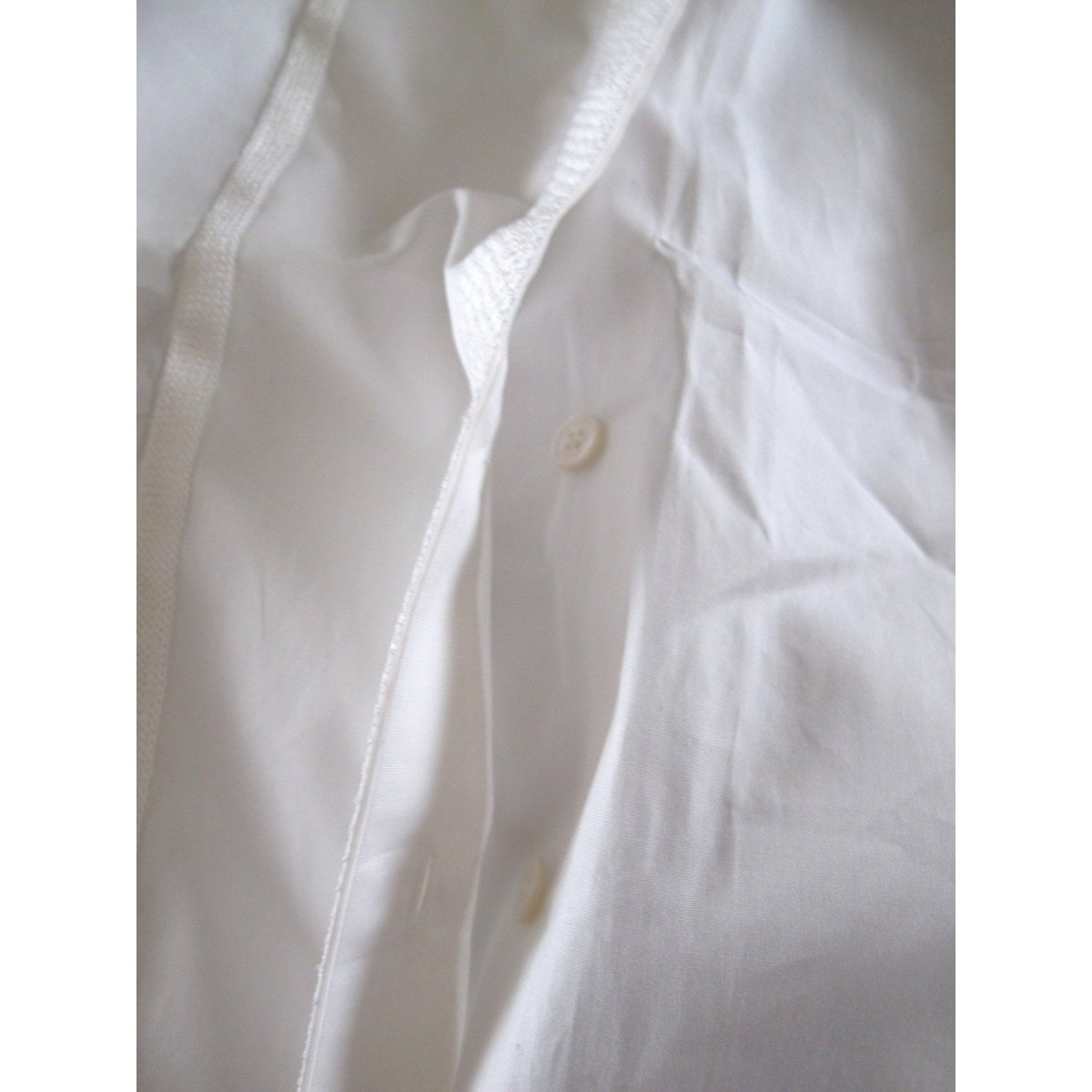 Hermes Embellished Couture Linen Shirt with Lambskin Collar
