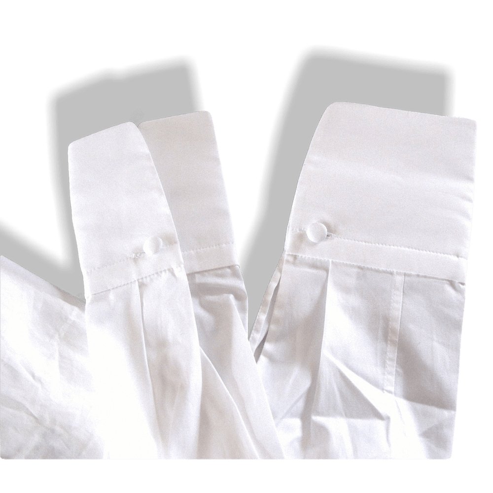 Hermes Embellished Couture Linen Shirt with Lambskin Collar