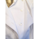 Hermes Embellished Couture Linen Shirt with Lambskin Collar