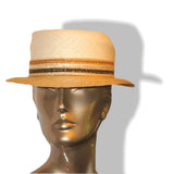 Hermes by Motsch Natural Panama Women Hat, Sz57, New! - poupishop