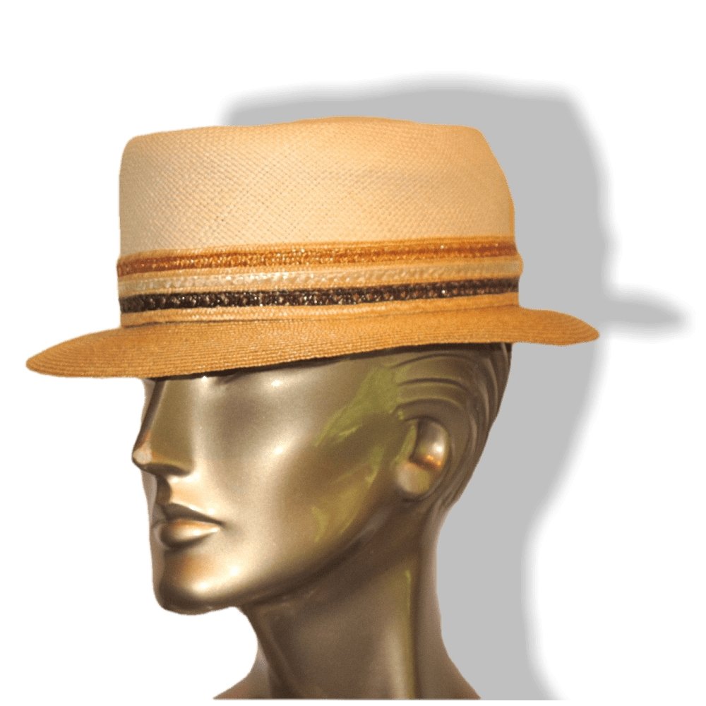 Hermes by Motsch Natural Panama Women Hat, Sz57, New! - poupishop
