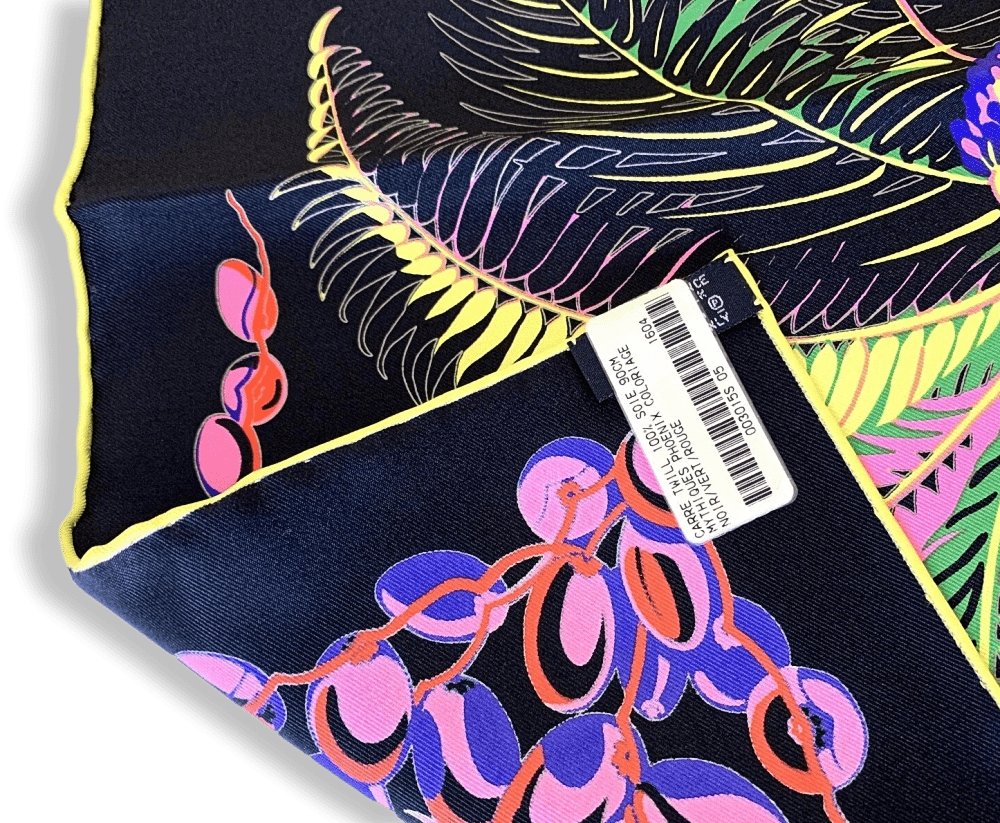 Hermes [C12] 2011 Black Green Red MYTHIQUES PHOENIX COLORIAGE by Toutsy Twill 90cm, NWT! - poupishop
