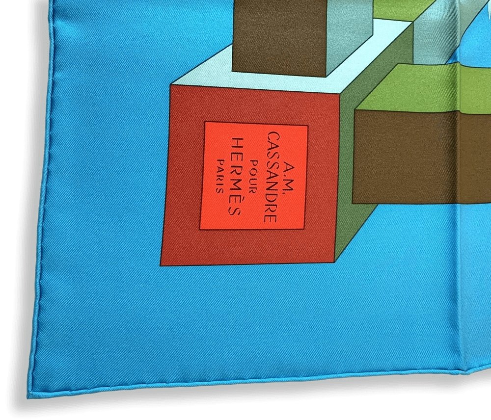 Hermes [C17] 2019 Azur Blue Red PERSPECTIVE II by AM Cassandre