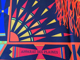 Hermes [C18] 2015 Black Red Blue APPARAT DES PLAINES by Antoine Tzapoff Twill 90cm, NWTIB! - poupishop