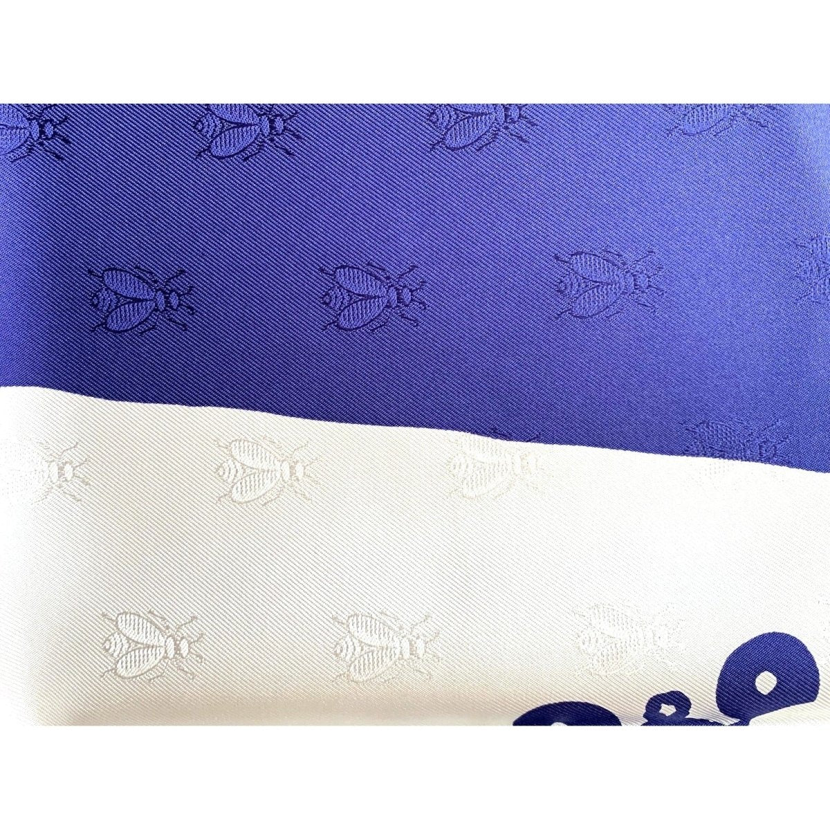 Hermes [C20] Limited Indigo White BRANDEBOURG TATTOO by Caty Latham Jacquard Twill SIlk 90cm, BNEW! - poupishop