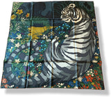 Hermes [C23] 2015 Carbone Grey Turquoise TYGER TYGER by Alice Shirley Twill 90cm, NWTIB! - poupishop