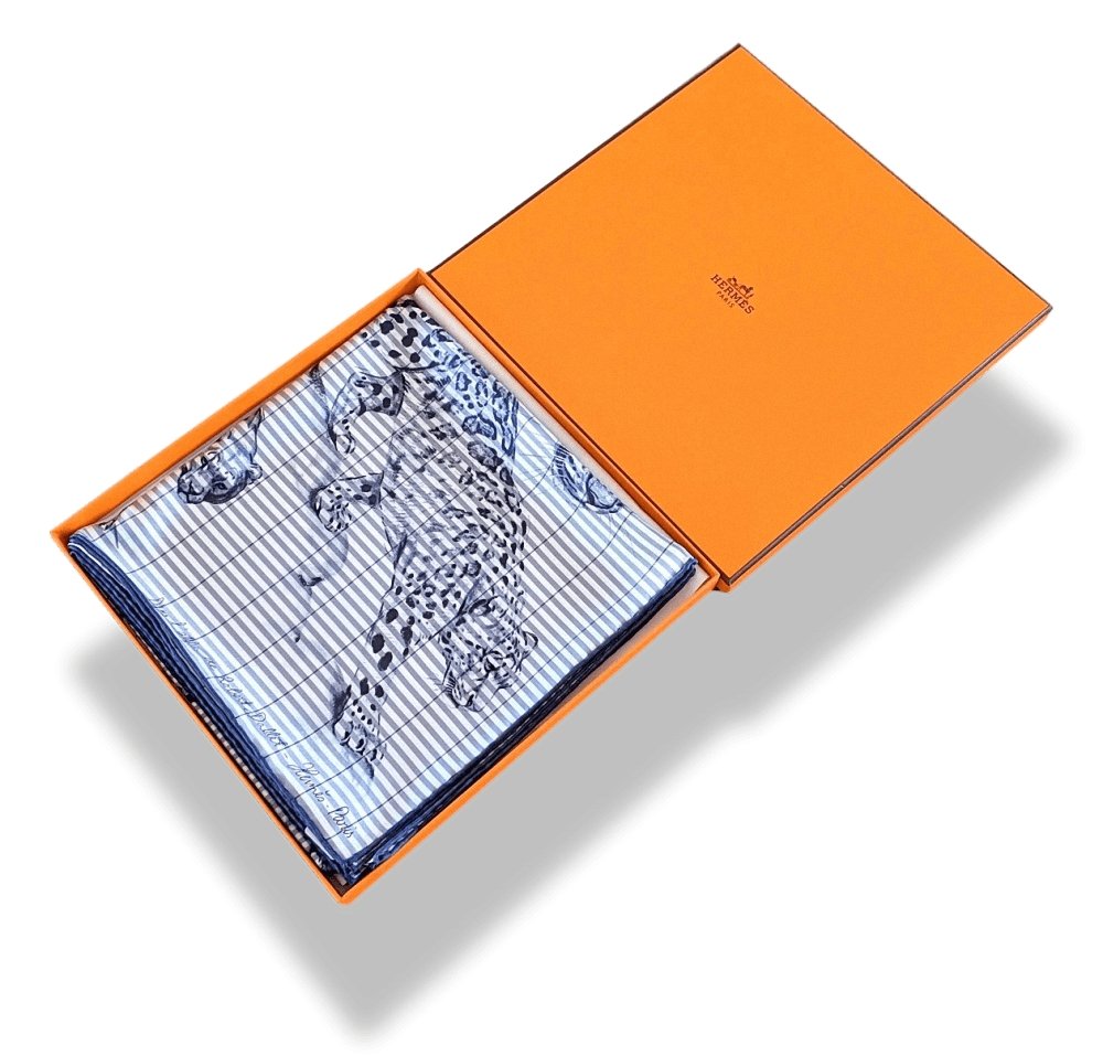 Hermes [C24] 2018 Navy/White DANS L'ATELIER DE ROBERT DALLET FINESSE EYELINER Twill 90cm CARRE, BNWTIB! - poupishop