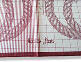 Hermes [C33] 2019 Burgundy White DELLA CAVALLERIA FINESSE by Virginie Jamin Twill 90cm, NWTIB! - poupishop