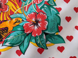 Hermes [C43] Blanc/Rouge/Vert Coeur JUNGLE LOVE LOVE by Robert Dallet Twill 90cm, BNIB! - poupishop