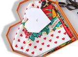 Hermes [C43] Blanc/Rouge/Vert Coeur JUNGLE LOVE LOVE by Robert Dallet Twill 90cm, BNIB! - poupishop