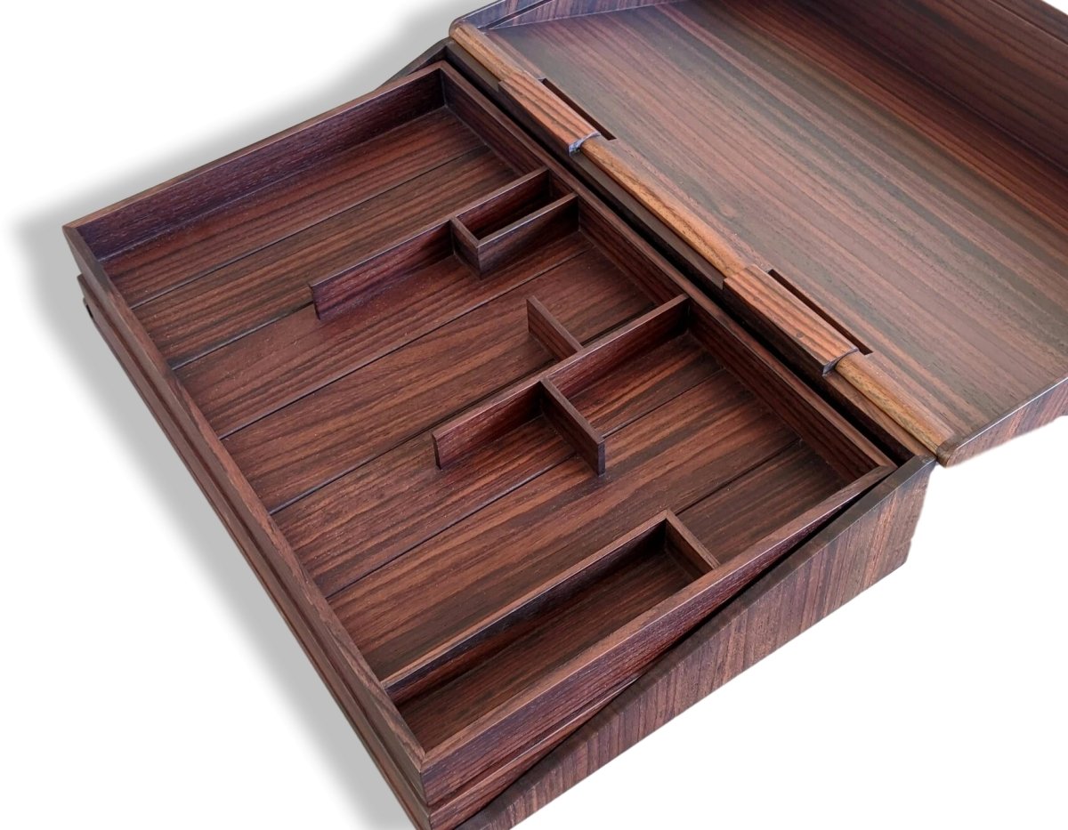 Hermes Cabinetry Precious Rosewood Organize Desk/Jewels Box Palissandre, Rare! - poupishop
