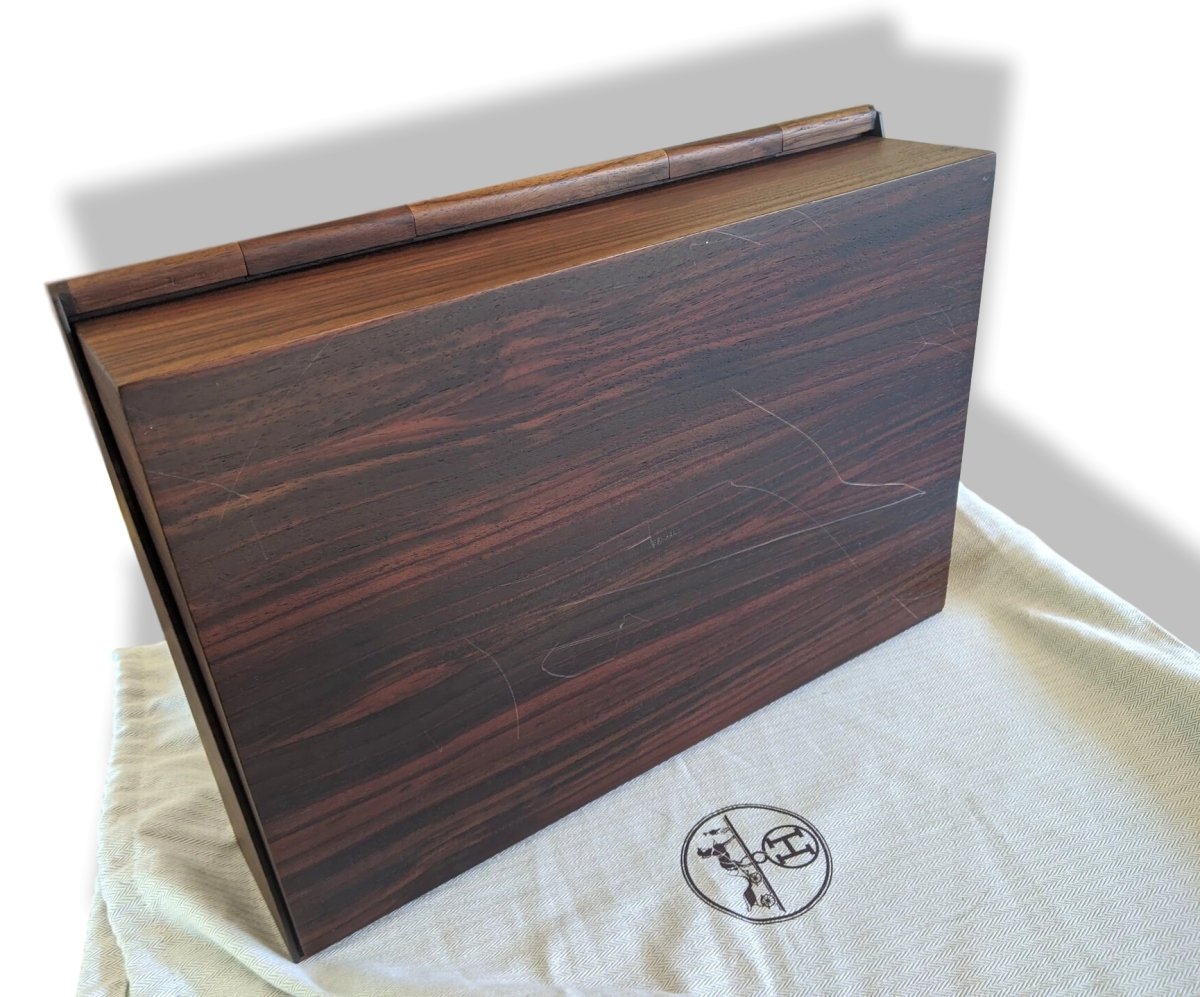 Hermes Cabinetry Precious Rosewood Organize Desk/Jewels Box Palissandre, Rare! - poupishop