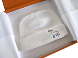 Hermes Blanc Creme "Bonnet Cabriole" by Alice Charbin Baby Hat 3M