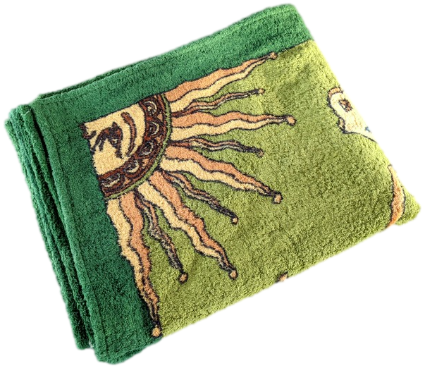 Produits Hermes Vert "Cadran Solaire" Tapis de Plage Terry Beach Towel 90 x 150 cm