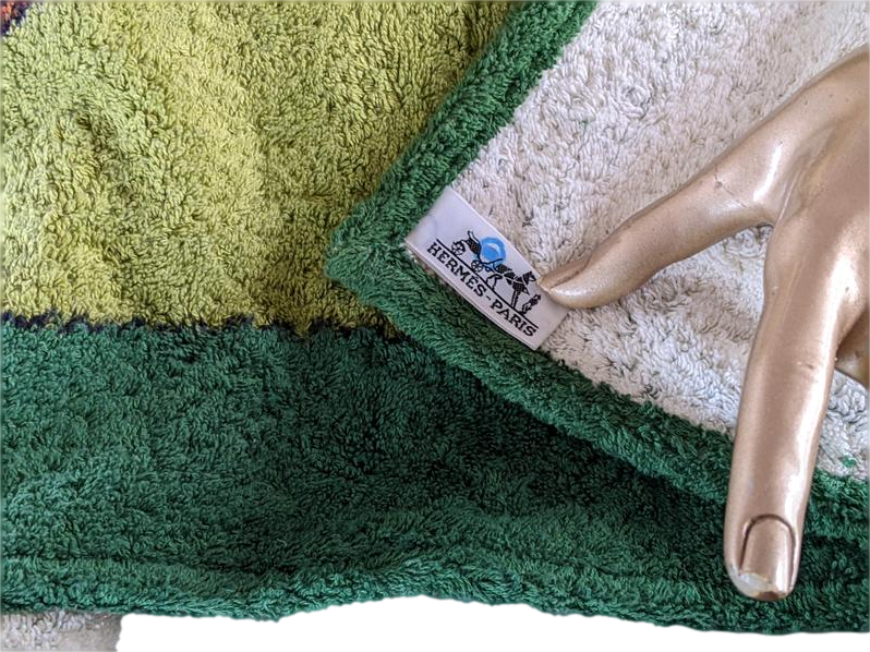 Produits Hermes Vert "Cadran Solaire" Tapis de Plage Terry Beach Towel 90 x 150 cm