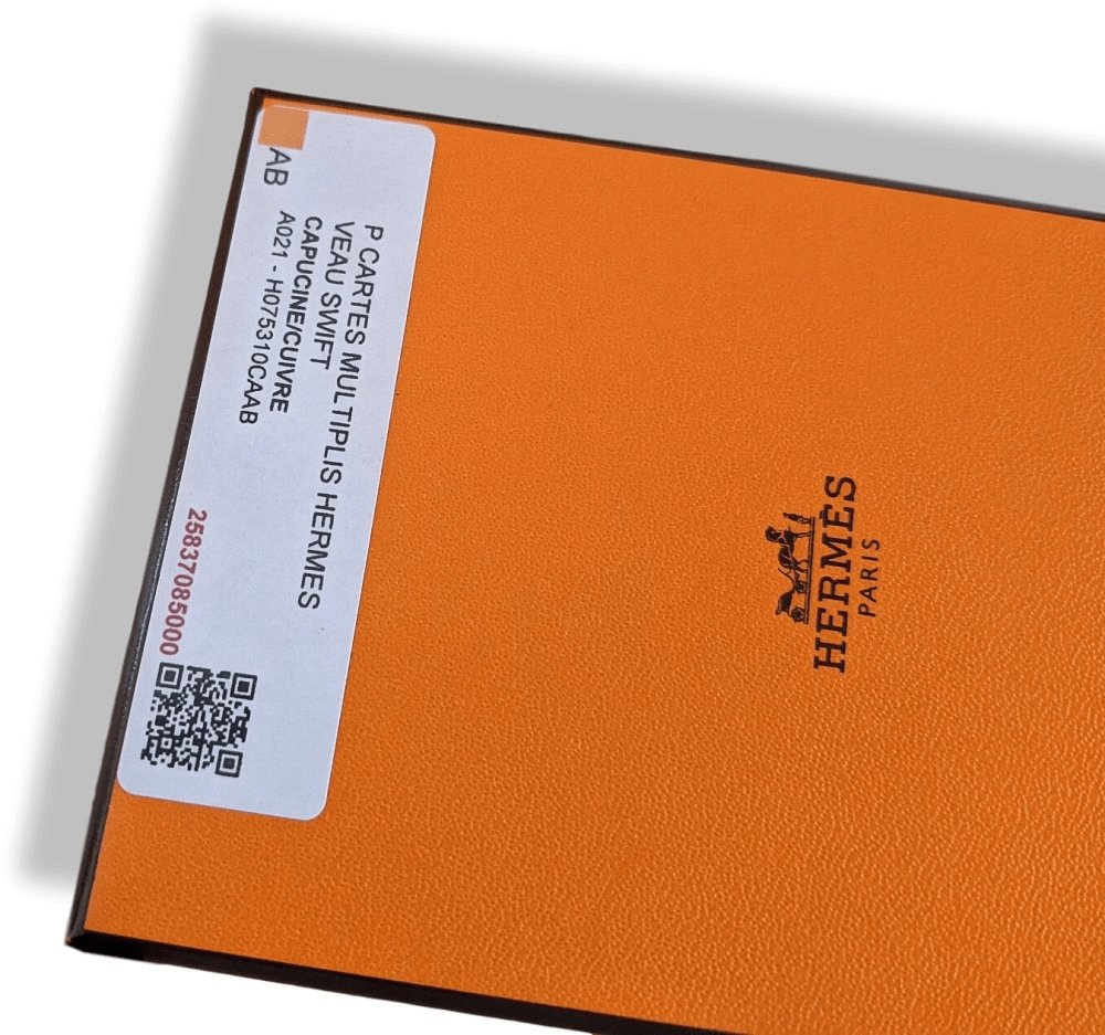 Hermes Capucine/Copper Swift Calfskin RABAT H 8CC CARD HOLDER, BNWTIB! - poupishop