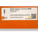 Hermes Capucine/Magnolia/Gold Swift SANGLE CAVALE 50 MM GOLD Bag Strap 105, NWTIB! - poupishop