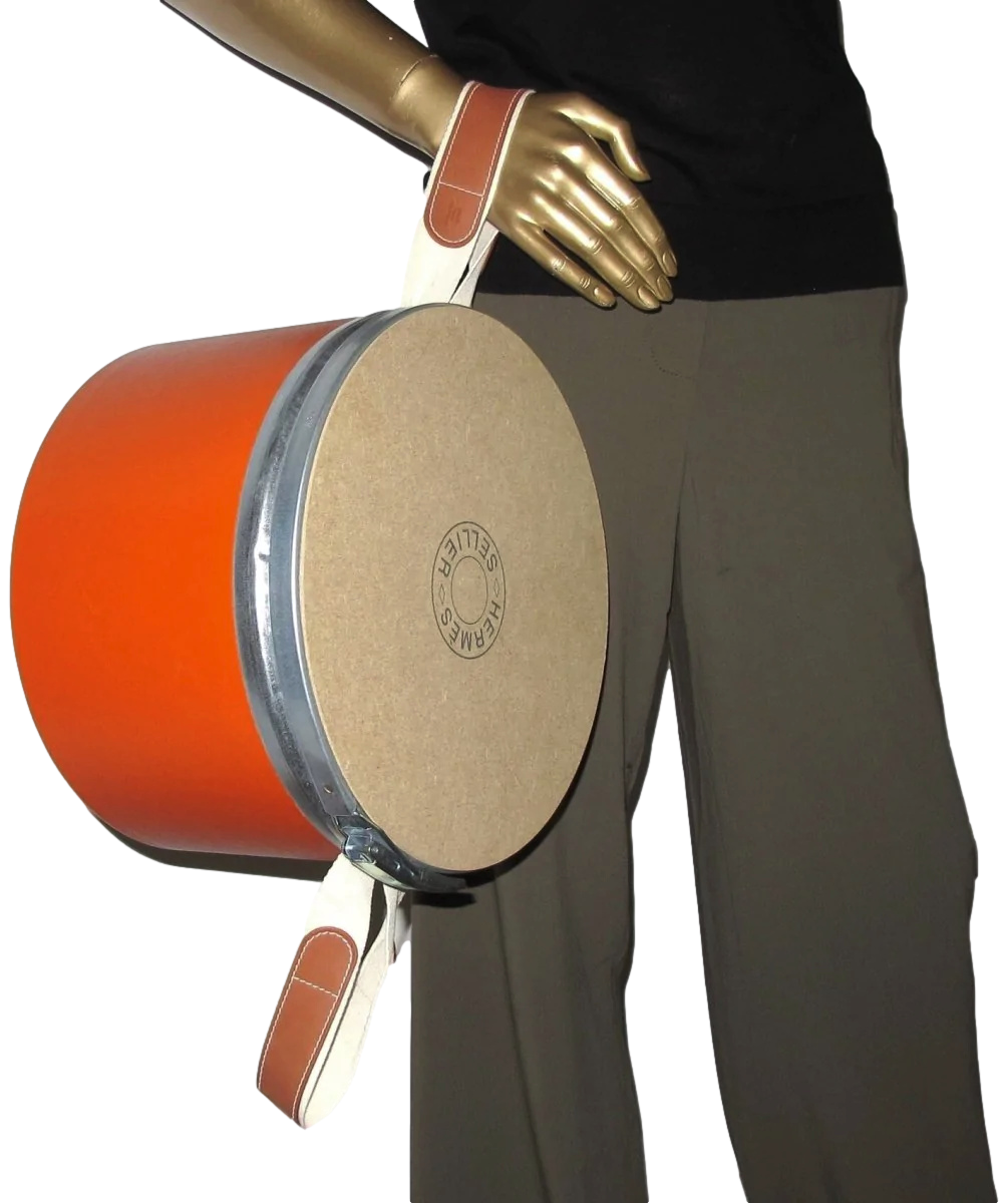Hermes Color Feu (Fire Orange) Empty CARE CASE - BOÎTE SELLIER Grooming Box